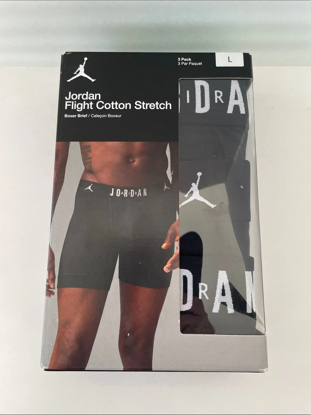 NWT Jordan Flight Cotton Stretch Boxer Briefs 3Pk L Lot of 2